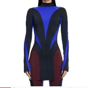 COPY - COPY - Mugler for H&M spiral paneled mini dress